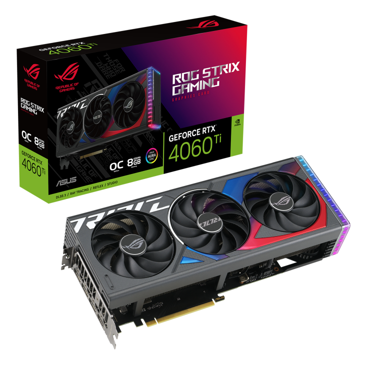 ASUS ROG STRIX RTX 4060 Ti OC 8GB GDDR6 ROG-STRIX-RTX4060TI-O8G (DI-E406TX8)