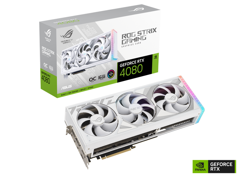 ASUS ROG STRIX GeForce RTX 4080 Super White OC 16GB GDDR6X ROG-STRIX-RTX4080S-O16G-WHITE (DI-E408SW1)
