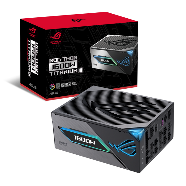 ASUS 1600W ROG-THOR-1600T3-GAMING 80Plus Titanium III Full Modular Power Supply (PS-ART31K6)