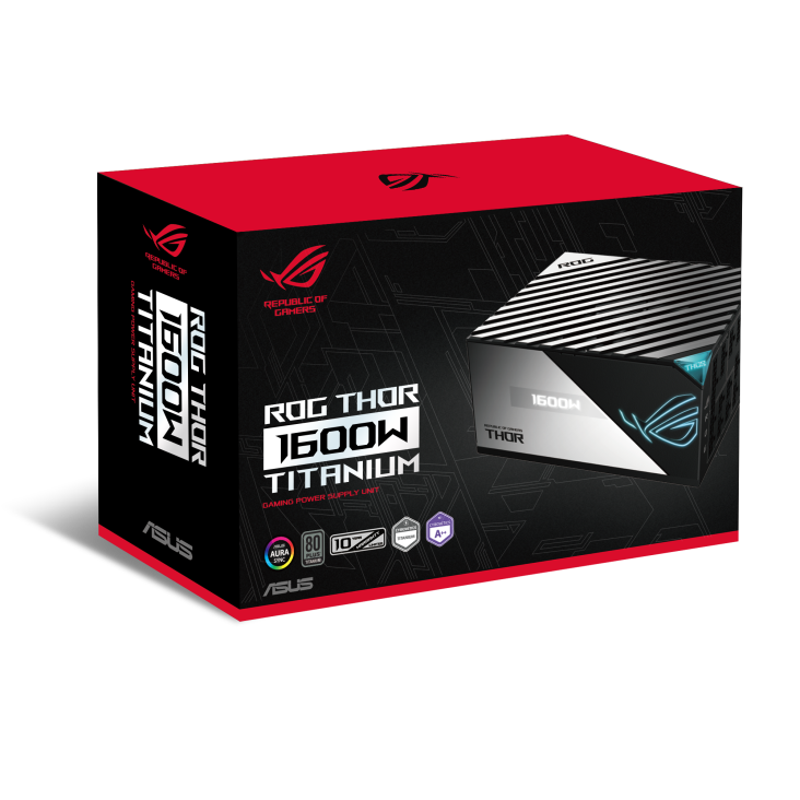 ASUS 1600W ROG-THOR-1600T-GAMING 80Plus Titanium Full Modular Power Supply (PS-ARTT1K6)