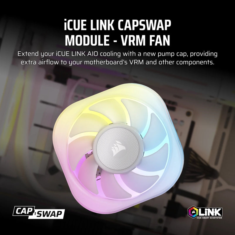 Corsair iCUE LINK White White AIO CapSwap Module - VRM Fan CC-9061015-WW 