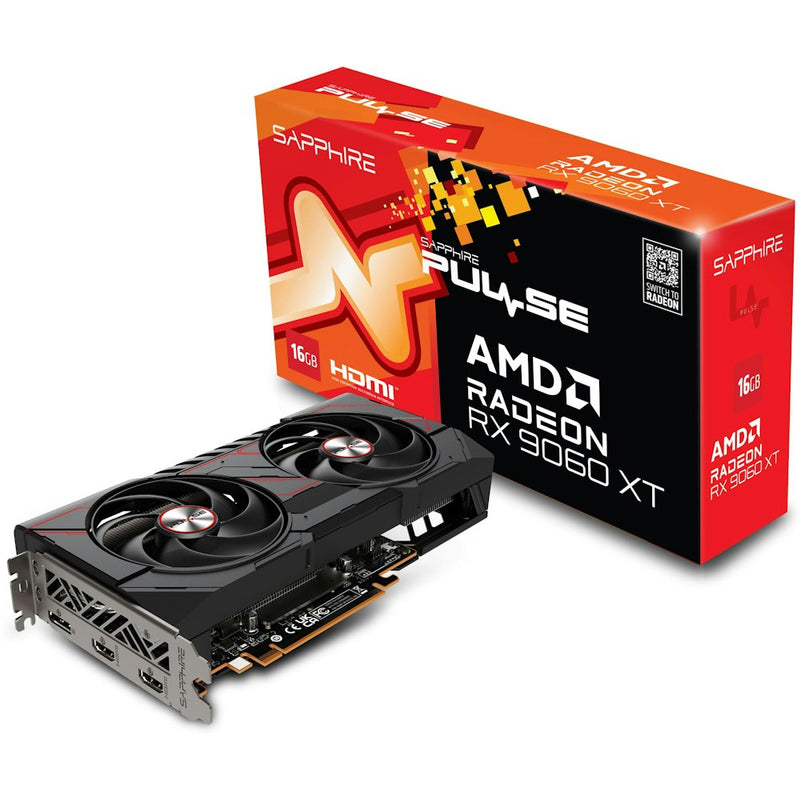 SAPPhIRE PULSE AMD Radeon RX 9060 XT 16GB GDDR6 OC RX9060XT-PULSE-16GD6OC