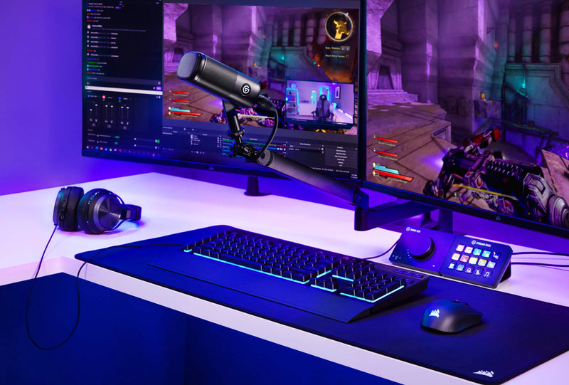 [Elgato New Year Promotion] Elgato Wave Mic Arm LP Black black low profile microphone boom stand (CO-EL-WAVE MIC ARM LP,10AAN9901) 