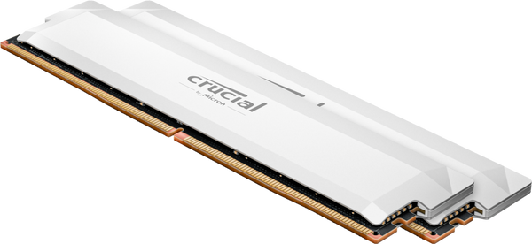 Crucial Pro 32GB Kit (2x16GB) Overclocking White DDR5-6000 UDIMM CP2K16G60C36U5W (AMD EXPO &amp; Intel XMP 3.0) 