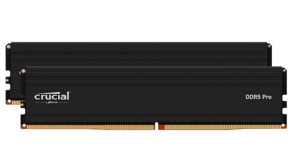 Crucial Pro 32GB Kit (2x16GB) Overclocking Black DDR5-6000 UDIMM CP2K16G60C36U5B (AMD EXPO &amp; Intel XMP 3.0)