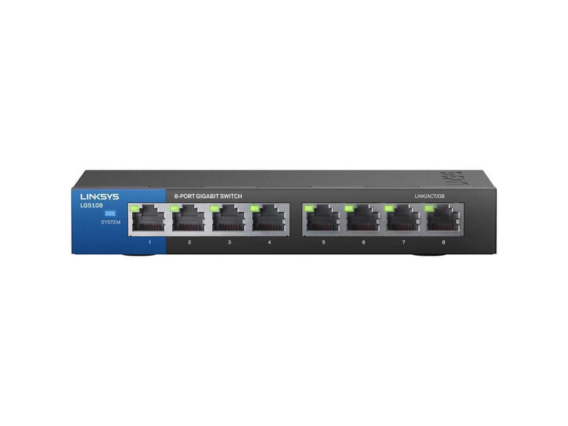 Linksys LGS108-AP 8 Port Gigabit Unmanaged Switch (5 year)