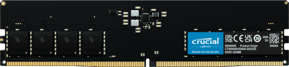 Crucial 16GB CT16G56C46U5 DDR5 5600MHz UDIMM Memory (RM-DCD5C16)