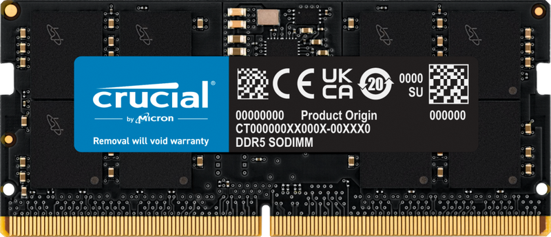 Crucial DDR5 SODIMM 16GB DDR5 5600MHz CT16G56C46S5 Memory