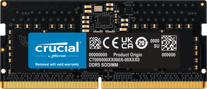 Crucial DDR5 SODIMM 8GB DDR5 4800MHz CT8G48C40S5 Memory