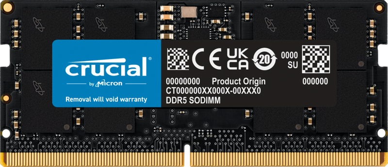 Crucial DDR5 SODIMM 16GB DDR5 4800MHz CT16G48C40S5 Memory