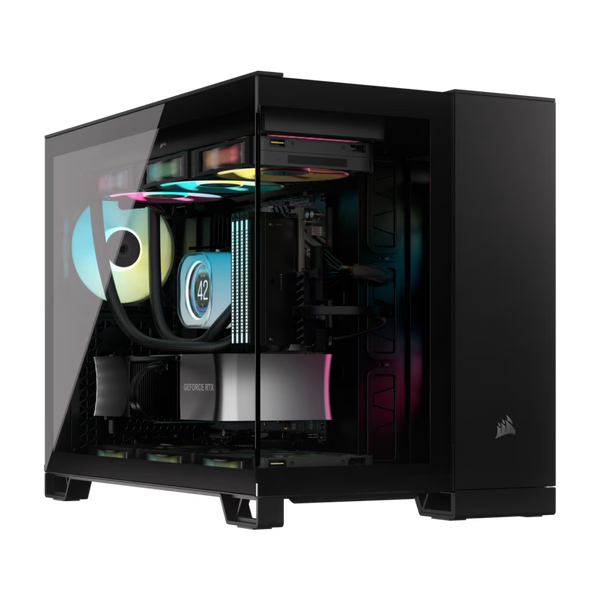 Corsair 2500X Mid-Tower Dual Chamber Black Black column-free panoramic Mid-Tower PC Case CC-9011265-WW 