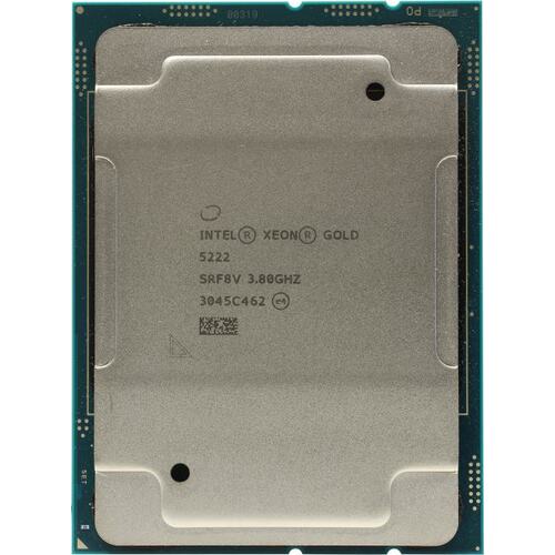 5220 Intel Xeon Gold 5222 Tray Processor 4C 8T, 16.5M Cache, 3.80 GHz, FCLG