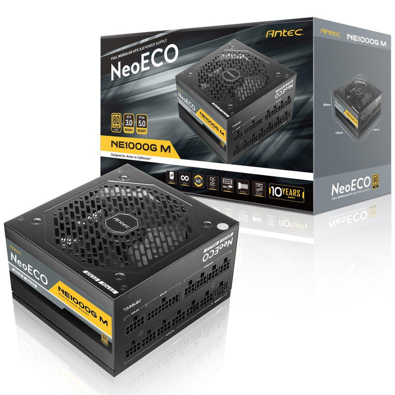 ANTEC 1000W NE1000G M ATX 3.0 NeoECO Gold Modular 80Plus Gold (NE1000G-M-ATX3.0) 