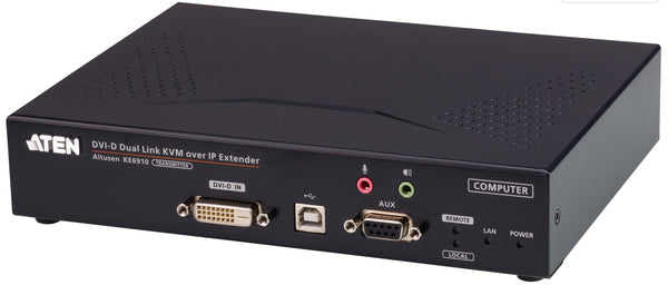 ATEN KE6910T DVI-D Dual Link Audio KVM over IP Extender w/ Dual DC - Tx