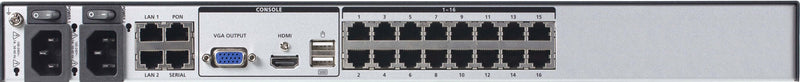 ATEN KN2116VB Cat 5 KVM Over IP Switch Remote Computer Management Solution 1 local/2 Remote User Access 16-Port Multi-Interface