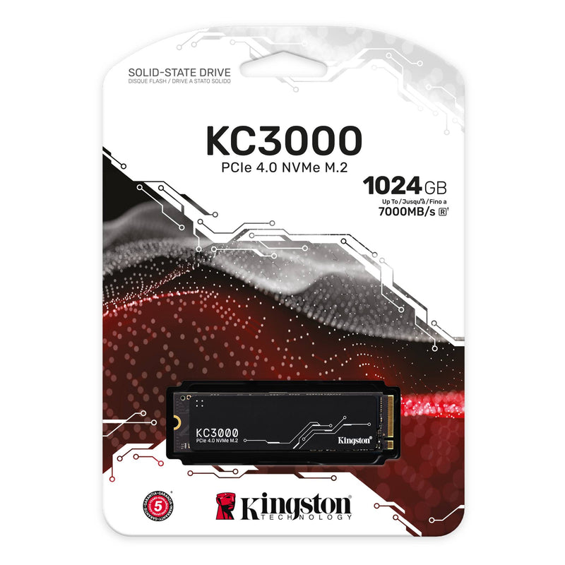 Kingston 1TB KC3000 SKC3000S/1024G M.2 2280 PCIe Gen4 x4 SSD