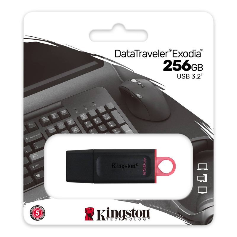 KINGSTON 256GB DataTraveler Exodia USB 3.2 Flash Drive DTX/256GB