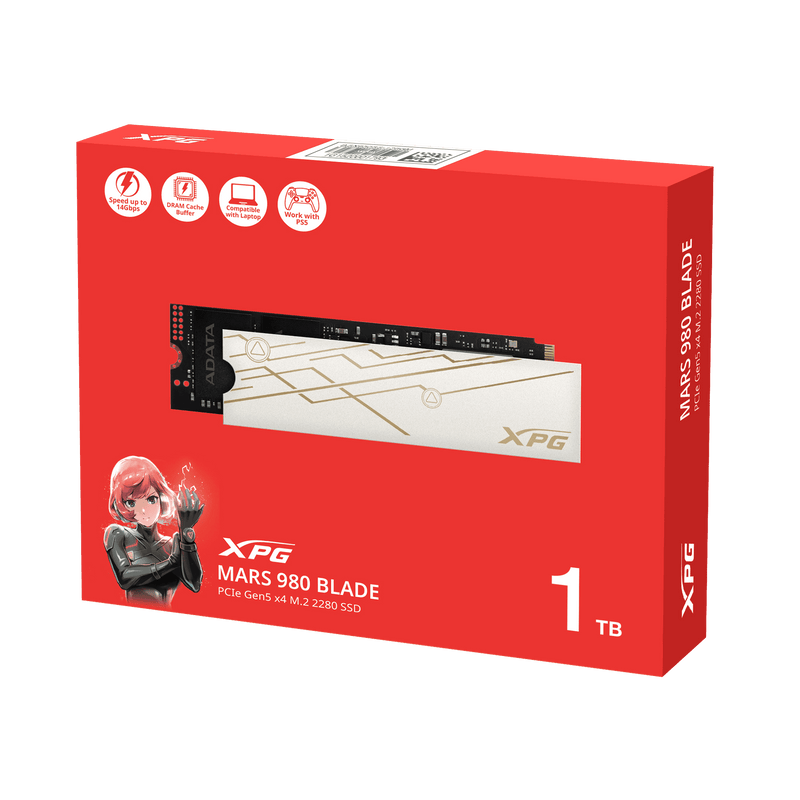 ADATA 1TB XPG MARS 980 BLADE SMAR-980B-1TCS M.2 NVMe PCIe 5.0 x4 SSD (HD-M980B1T)
