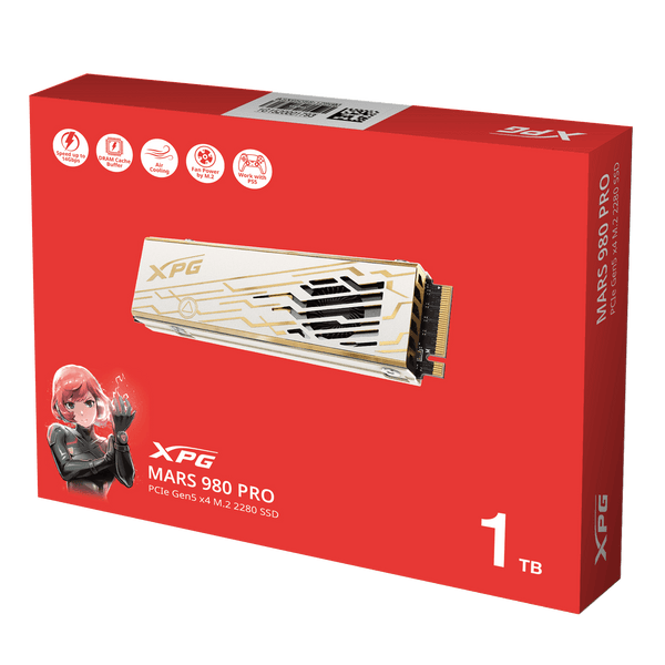 ADATA 1TB XPG MARS 980 PRO SMAR-980P-1TCI M.2 NVMe PCIe 5.0 x4 SSD (HD-M980P1T)