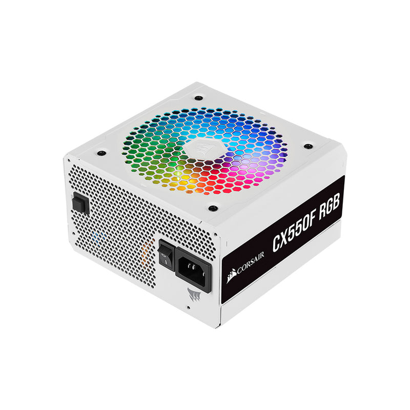 CORSAIR 550W CX550F-RGB-WH 白色 Bronze Fully Modular RGB Power Supply (CP-9020225-UK)