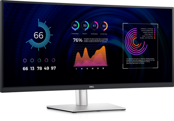DELL 34" Professional P3424WE 60Hz 3440x1440 IPS (21:9) 曲面顯示器