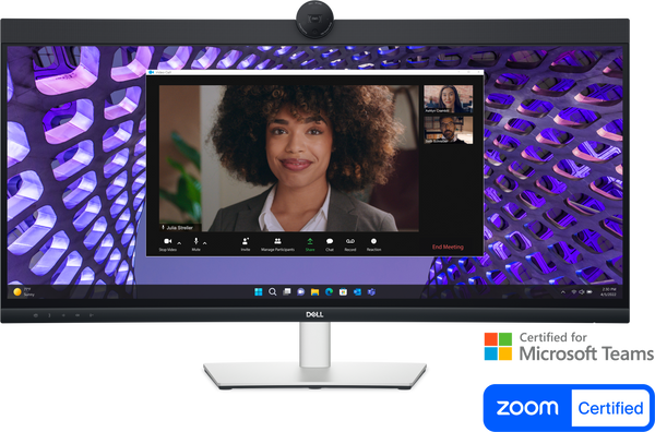 DELL 34" Professional P3424WEB 60Hz 3440x1440 IPS (21:9) 曲面視訊會議商用顯示器