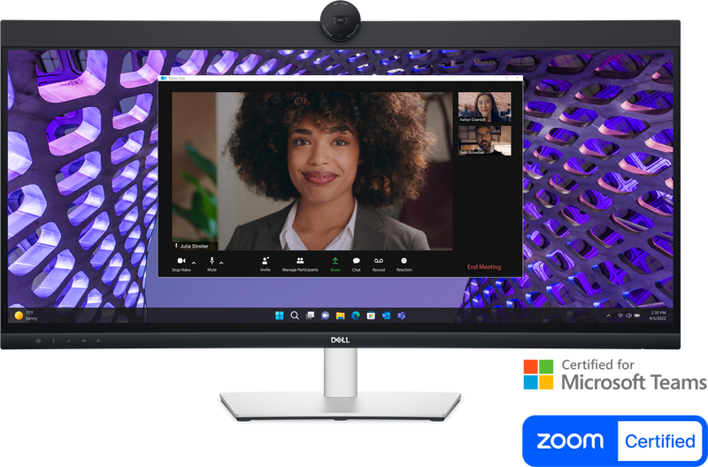 DELL 34" Professional P3424WEB 60Hz WQHD 3440x1440 IPS (21:9) 曲面視訊會議商用顯示器