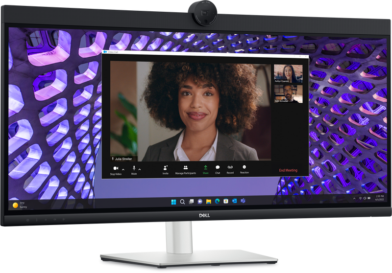 DELL 34" Professional P3424WEB 60Hz WQHD 3440x1440 IPS (21:9) 曲面視訊會議商用顯示器