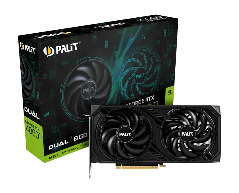 PALIT GeForce RTX 4060 Ti Dual 8GB GDDR6 NE6406T019P1-1060D