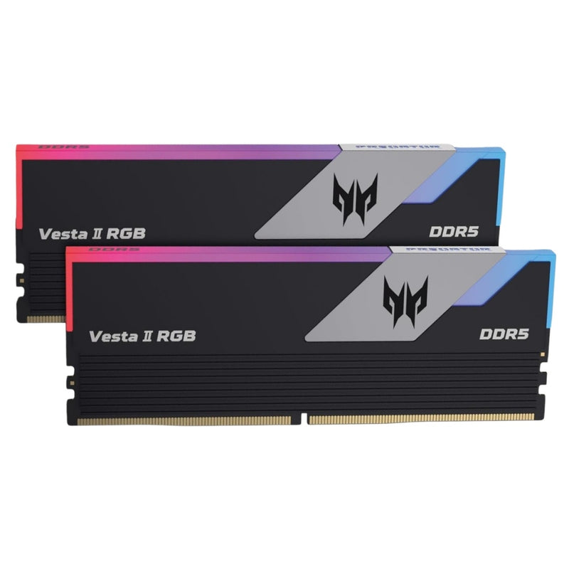Acer 32GB Kit (2x16GB) Predator VESTA II RGB Black BL.9BWWR.327 CL30 DDR5 6000MHz Memory AMD EXPO &amp; Intel XMP 3.0 (RM-AV5D32B) 