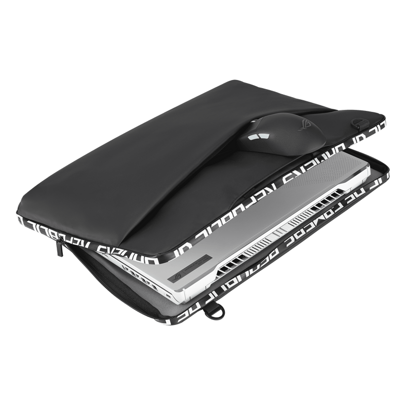 ASUS ROG Ranger 16" 便攜護套具備防潑水外表材質與防水拉鍊 - BS1600 ROG RANGER SLEEVE/16