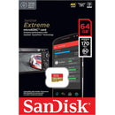 SanDisk 64GB Extreme microSD (V30 U3 A2 4K UHD 190MB/s) SDSQXAH-064G-GN6MN 772-4522