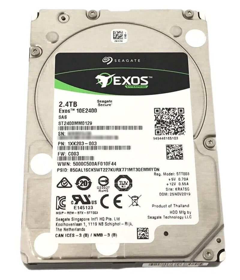 Seagate 2.4TB Exos 10E2400 ST2400MM0129 Enterprise 2.5" SAS 12Gb/s 10000rpm 256MB Cache HDD