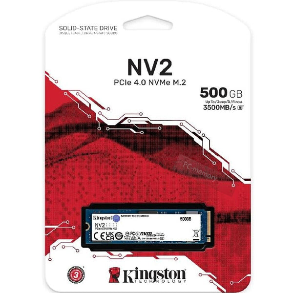 Kingston 500GB NV2 SNV2S/500G M.2 2280 PCIe Gen4 x4 SSD