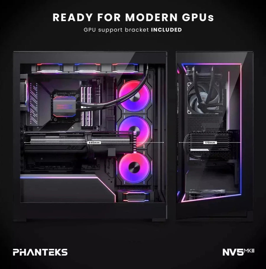 Phanteks NV5 MKII Black 黑色 Mid-Tower Case PH-NV523TG_DBK02