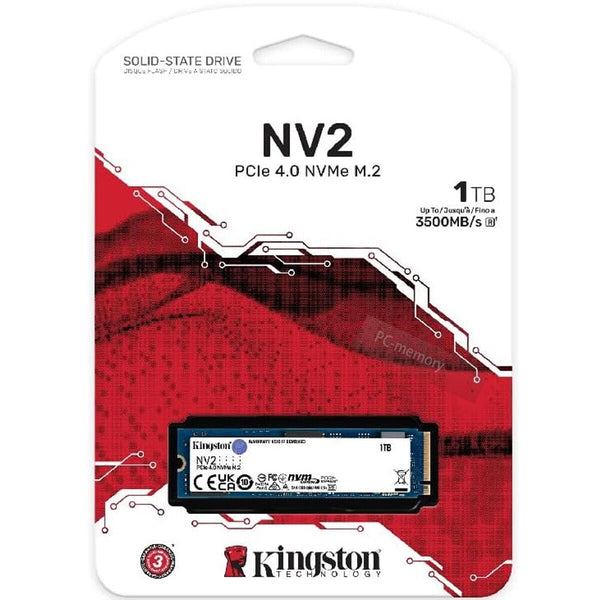 Kingston 1TB NV2 SNV2S/1000G M.2 2280 PCIe Gen4 x4 SSD