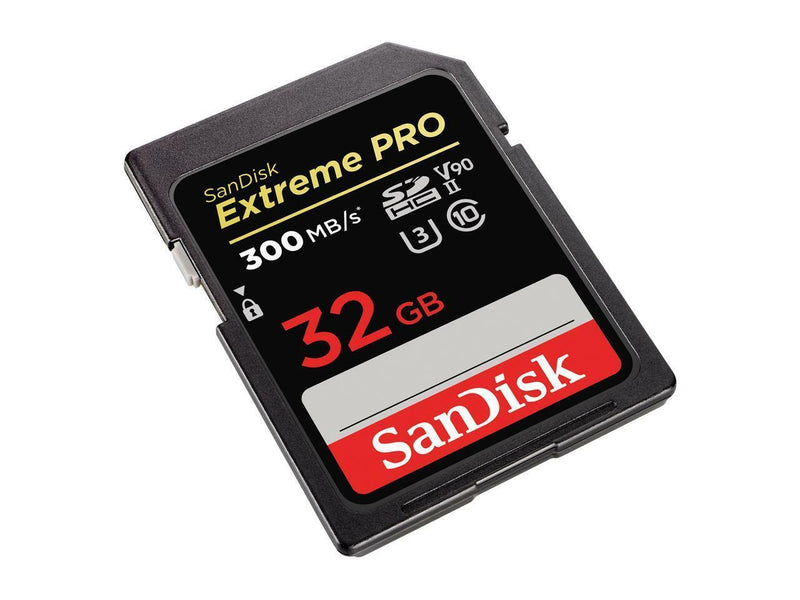SanDisk 32GB Extreme Pro SDHC (V90, UHS-II/U3, CL10, 300R/260W MB/s) SDSDXDK-032G-GN4IN 772-4479