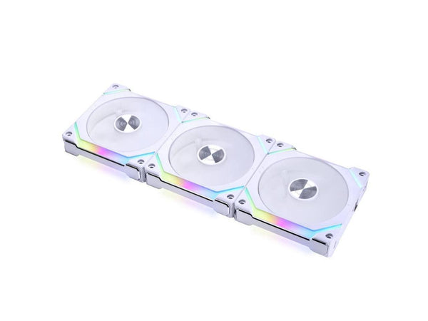 LIAN LI UNI FAN SL120 V2 RGB White 白色12CM Case Fan (1Set, 3 pieces) (UF-SL120V2-3W)
