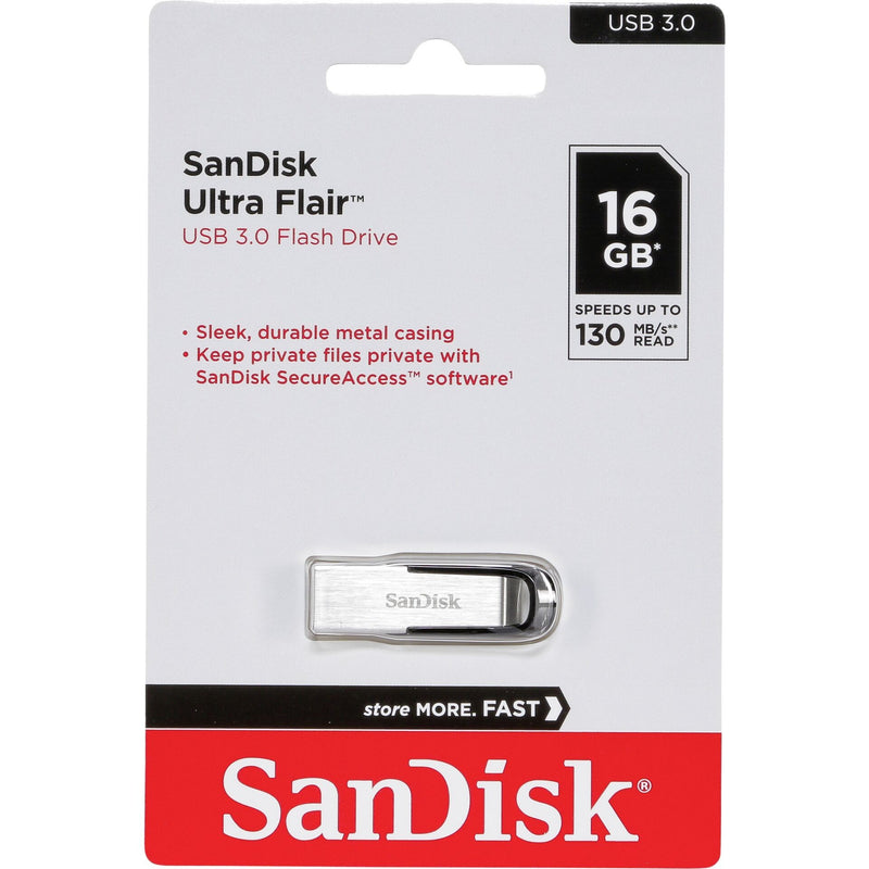 SanDisk 16GB CZ73 Ultra Flair USB 3.0 Metal Flash Drive (130MB/s) SDCZ73-016G-G46 772-3654