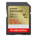 SanDisk 512GB Extreme Go SD Card (CL10 V30 UHS-I U3 4K UHD 230MB/s) SDSDXGN-512G-GNCIN 772-4808