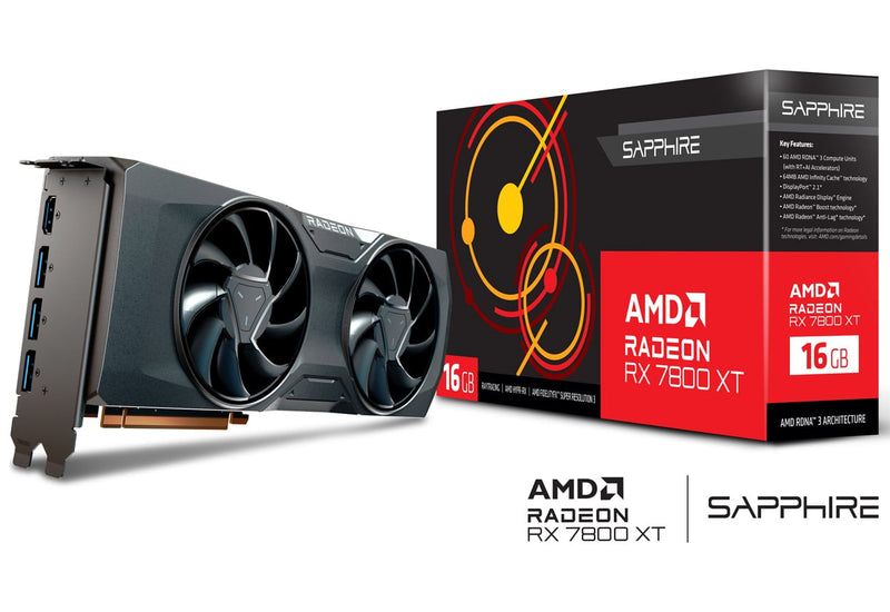 SAPPhIRE AMD Radeon RX 7800 XT 16GB GDDR6 TRIPLE DP LITE 公版 SAP-RADEON-RX7800XT-16GD6