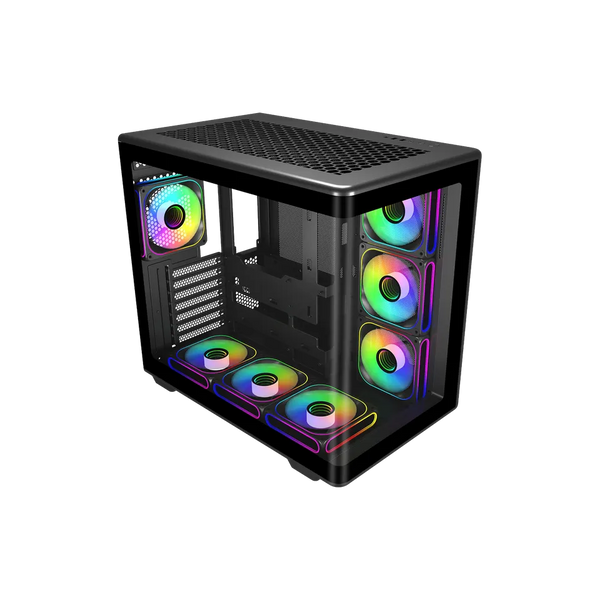 Cooler Master Elite 600 Black 黑色 全景ATX Case (E600-KGNN-S02) * 預裝7把ARGB風扇