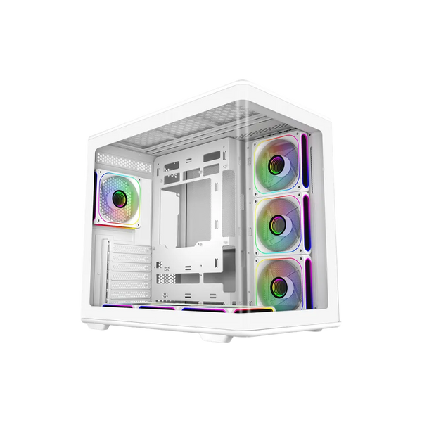 Cooler Master Elite 600 White 白色 全景ATX Case (E600-WGNN-S02) * 預裝7把ARGB風扇
