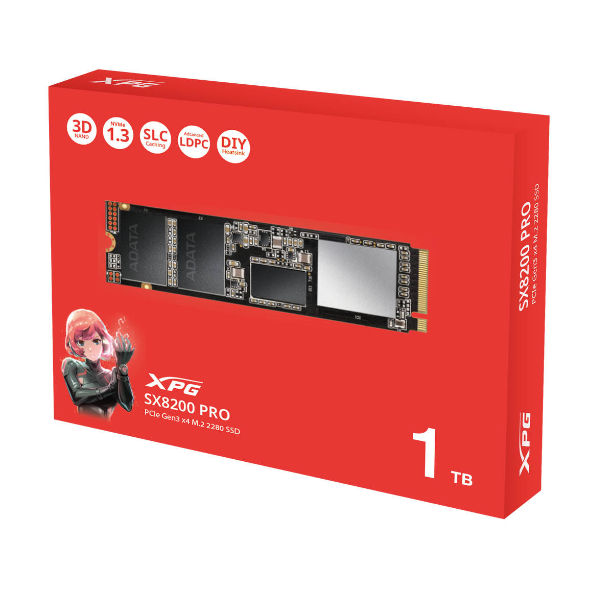 ADATA 1TB XPG SX8200 Pro ASX8200PNP 1TT C M.2 2280 PCIe Gen3 x4 SSD
