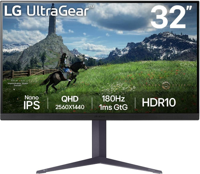 LG 31.5" 32GS85Q-B 180Hz 2K QHD Nano IPS (16:9) 電競顯示器