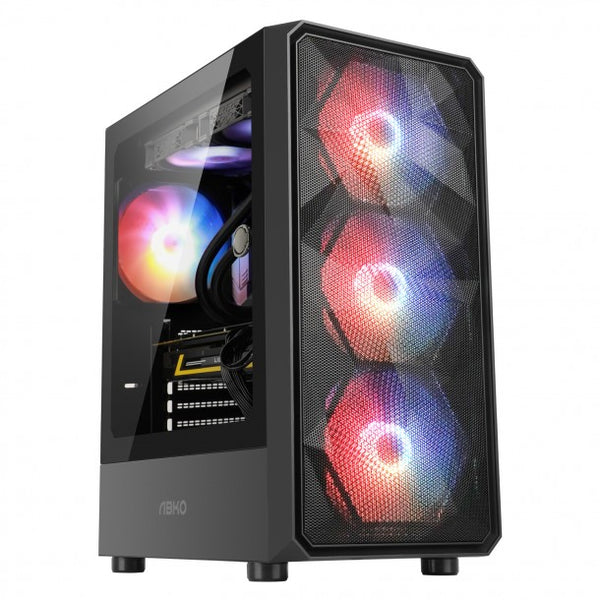 ABKO NCORE G40 Signature Black Tempered Glass ATX Computer Case