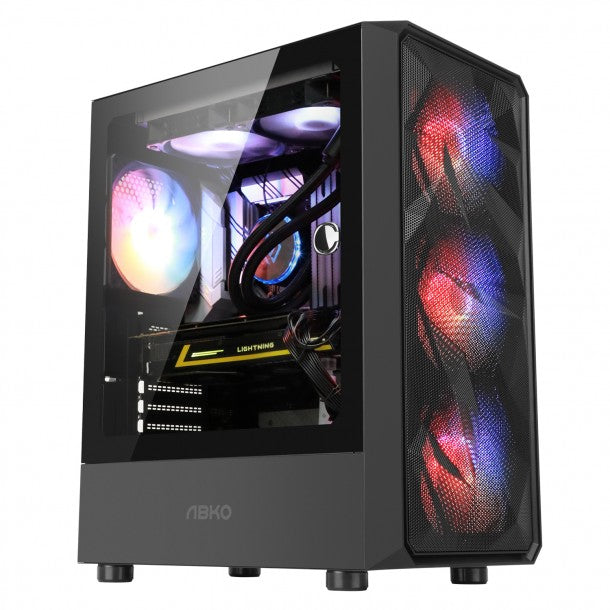 ABKO NCORE G40 Signature Black Tempered Glass ATX Computer Case