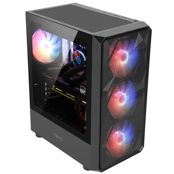 ABKO NCORE G40 Signature Black Tempered Glass ATX Computer Case