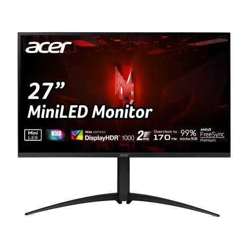 Acer 27" XV275U P3biiprx 170Hz 2K QHD Mini LED (16:9) Gaming Monitor