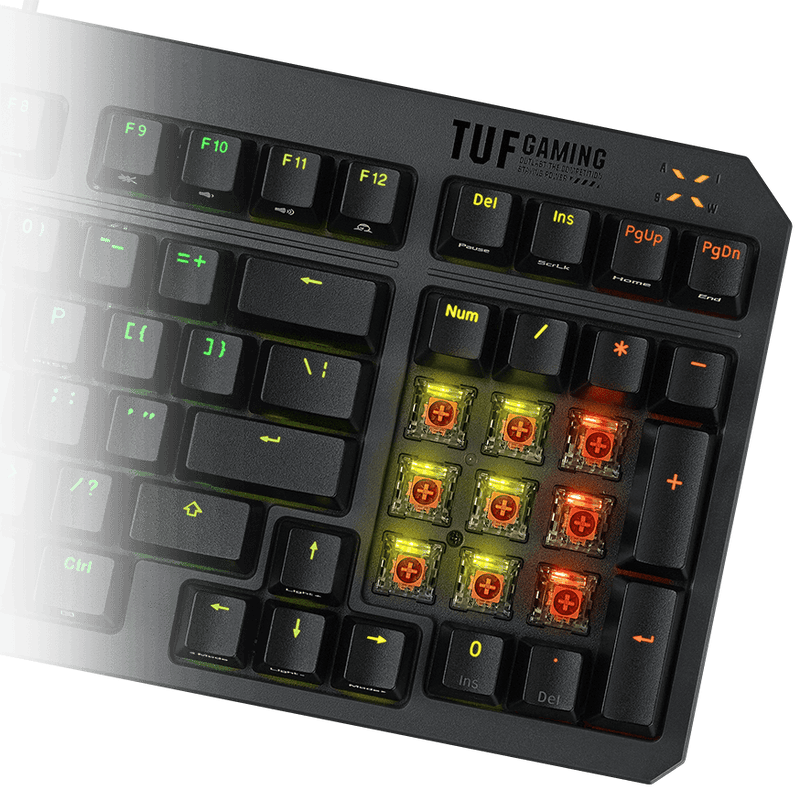 [最新產品] ASUS TUF Gaming K3 Gen II 97鍵 IP57防水機械式電競鍵盤 (光學紅軸 英文)
